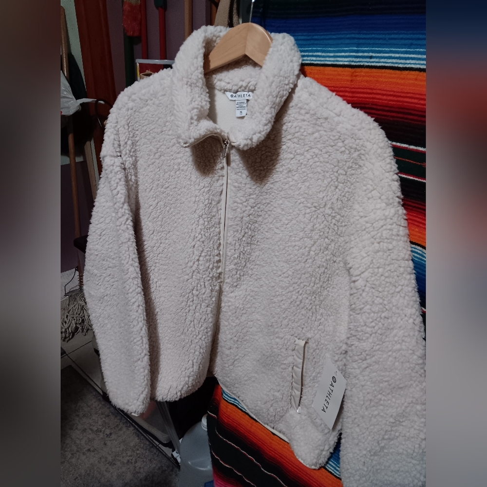 New with tags! Athleta Cloud Fleece Full Zip Sherpa Jacket